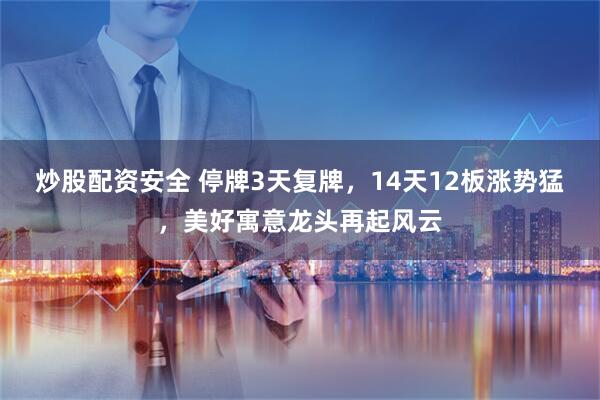 炒股配资安全 停牌3天复牌，14天12板涨势猛，美好寓意龙头再起风云